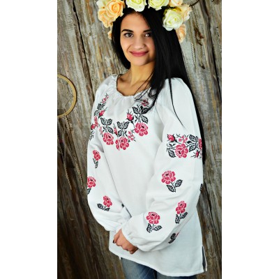 Embroidered blouse "Wild Roses New"